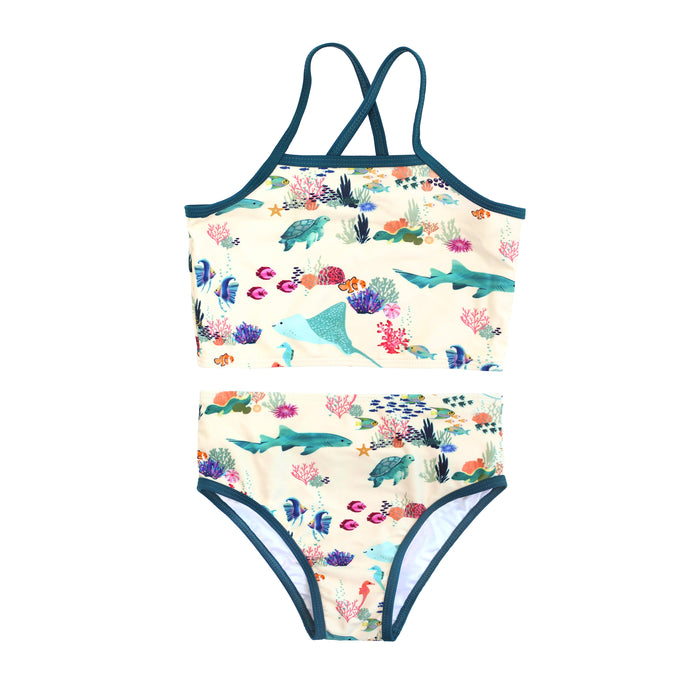 Swimsuit - Girls Bikini - Coral Reef