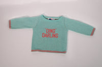 Ding Baby Sweater Aqua and Coral