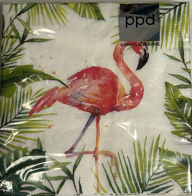 Beverage Napkins - Tropical Flamingo