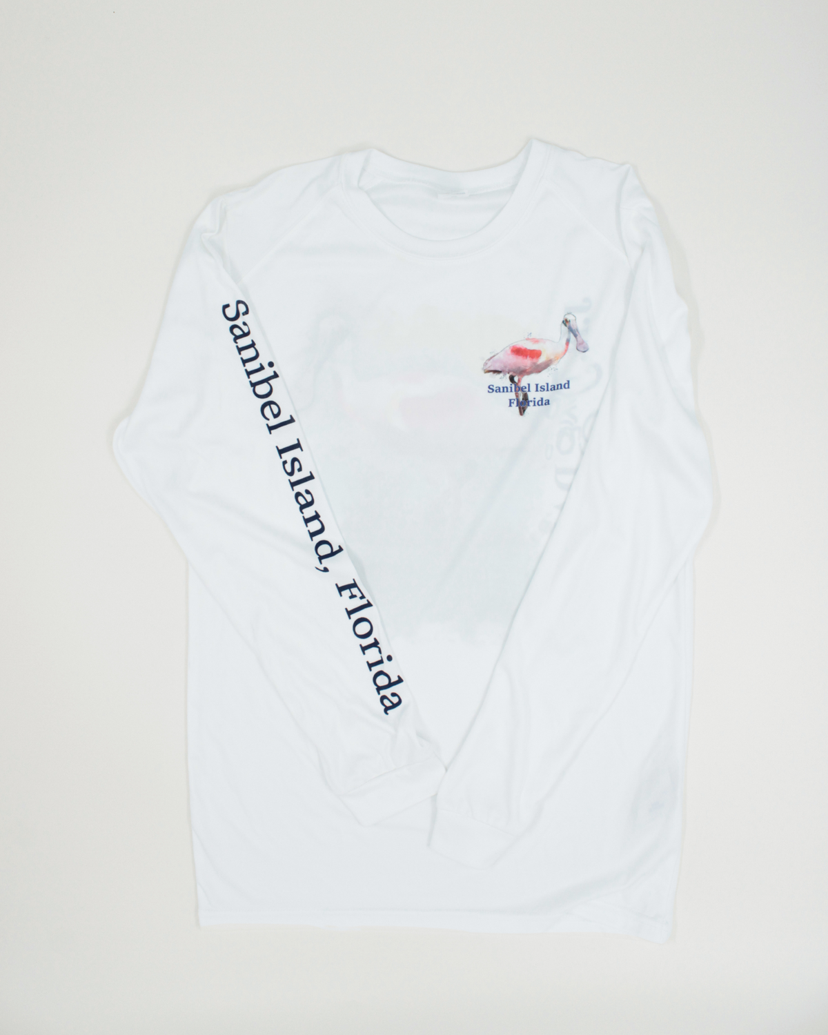 Spoonbill Performance Crew Neck Shirt - White - UPF 50