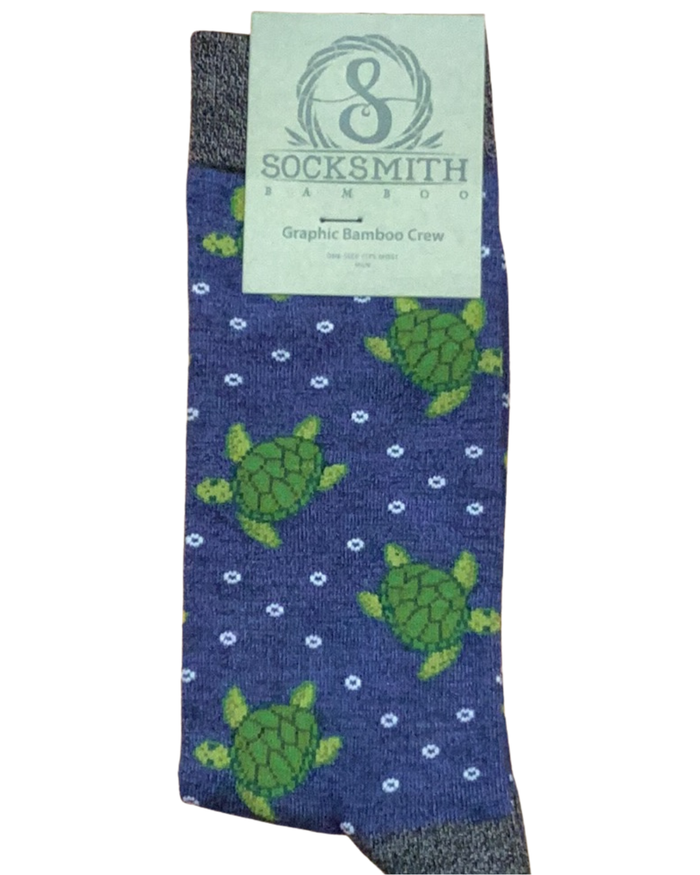 Turtle Tales Mens Bamboo Socks