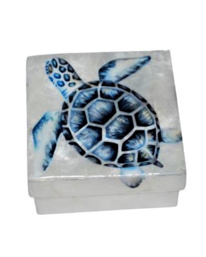 Capiz Box Sea Turtle Blue 1047