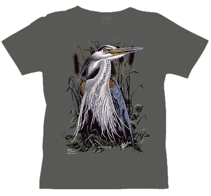Great Blue Heron Ladies Modern Fit T-Shirt