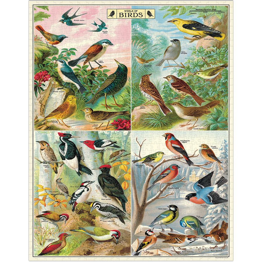Vintage Puzzle World of Birds