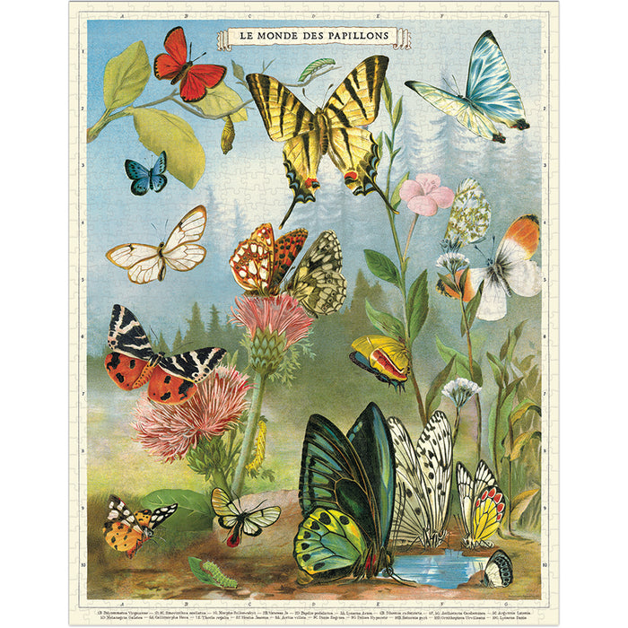 Vintage Puzzle World of Butterflies