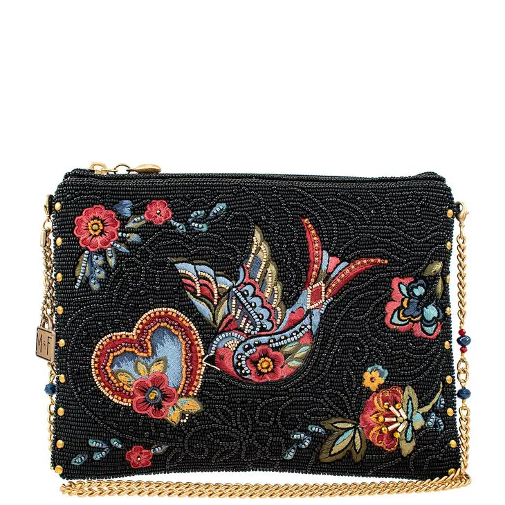 Mary Frances Hand Beaded Mini Handbag - Fly Free
