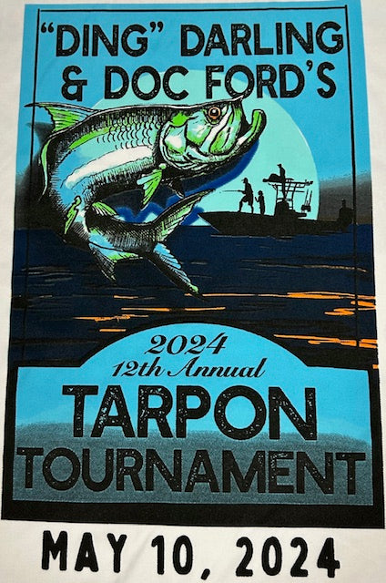 Official 2024 Tarpon Tournament Long Sleeve Crew Neck Performance Shirt - UPF 50