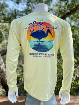 *NEW* Sunset Ibis - Youth Performance Crew Neck Shirt - YELLOW - 50 UPF