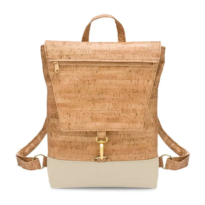 Rustic Cork Backpack-Natalie Therese-Linen