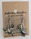 Recycled Brown Pelican Earrings