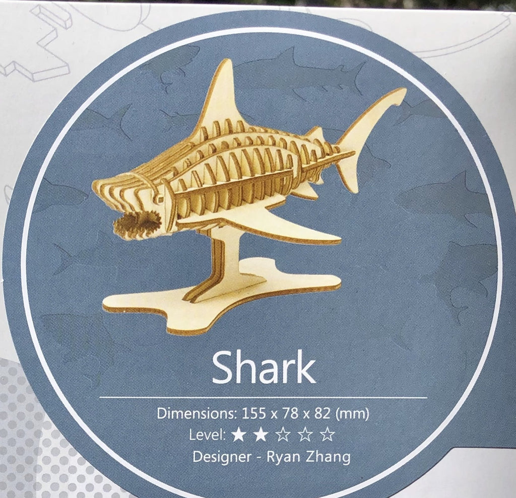 3D Wooden Animal Puzzle - Shark