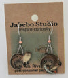 Recycled North American River Otter Earrings
