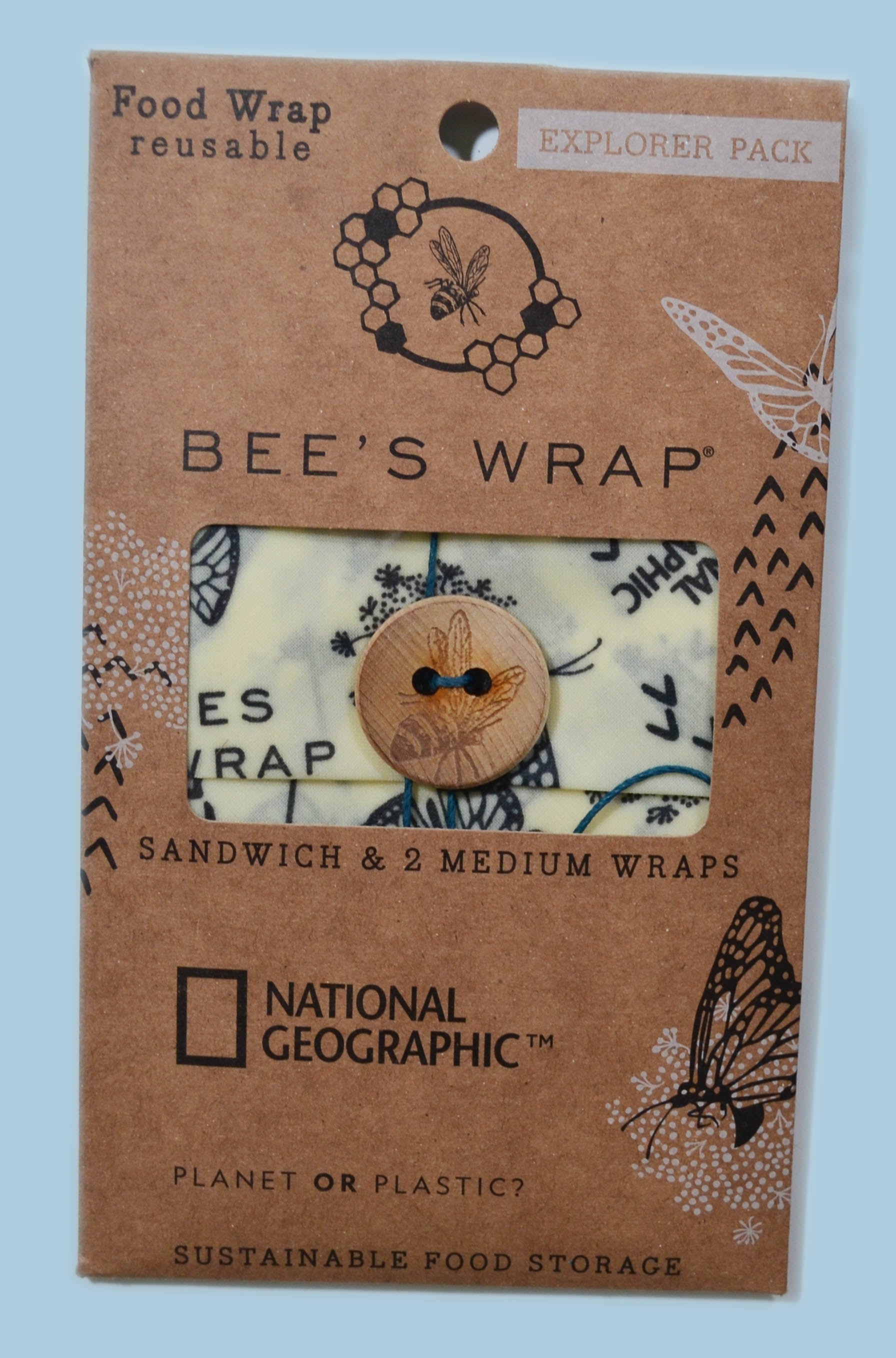 Bee's Wrap Sustainable Food Storage - Butterfly Lunch Pack