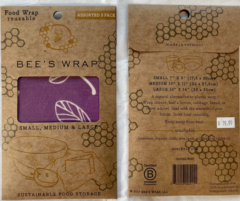 Bee's Wrap - Clover Print Assorted 3 Pack