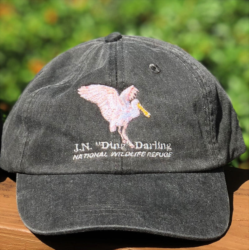 Charcoal Spoonbill Adjustable Baseball Hat