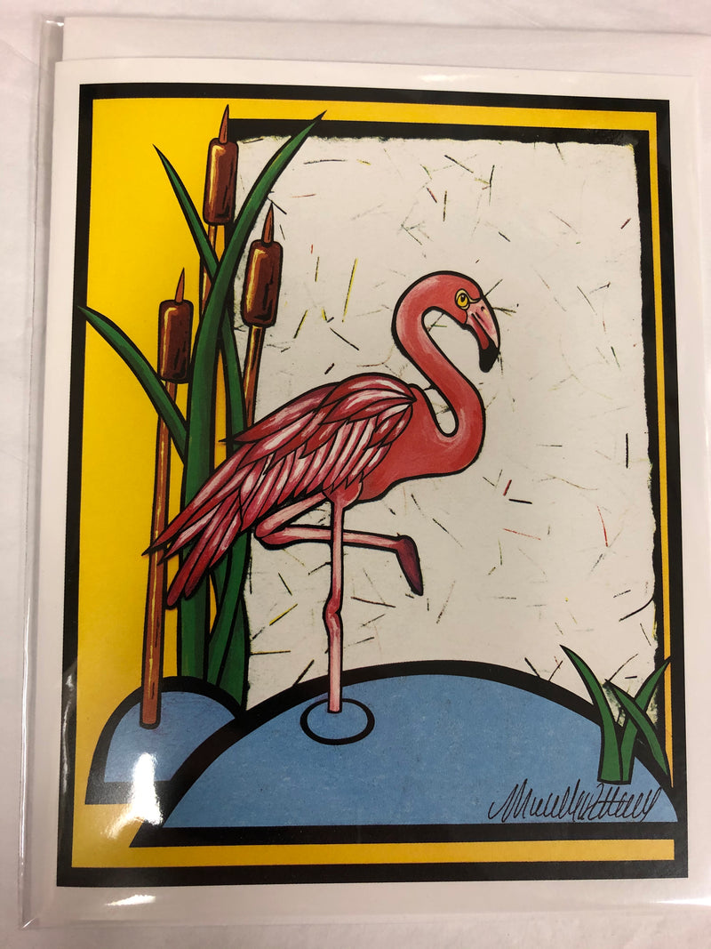Flamingo Notecard by Local Artist Michelle Rothacker
