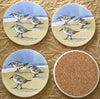 Absorbent Stone Coaster Set - Sandpipers - Set of 4