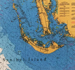 Absorbent Stone Coaster Set - Sanibel Island Map - Set of 4 - Square