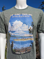 "Ding" Darling Wild Spaces Collection - Crew-Neck T-Shirt - Heather Green