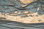 Sanibel Island 3D Wooden Chart Map Wall Art - Gray Frame