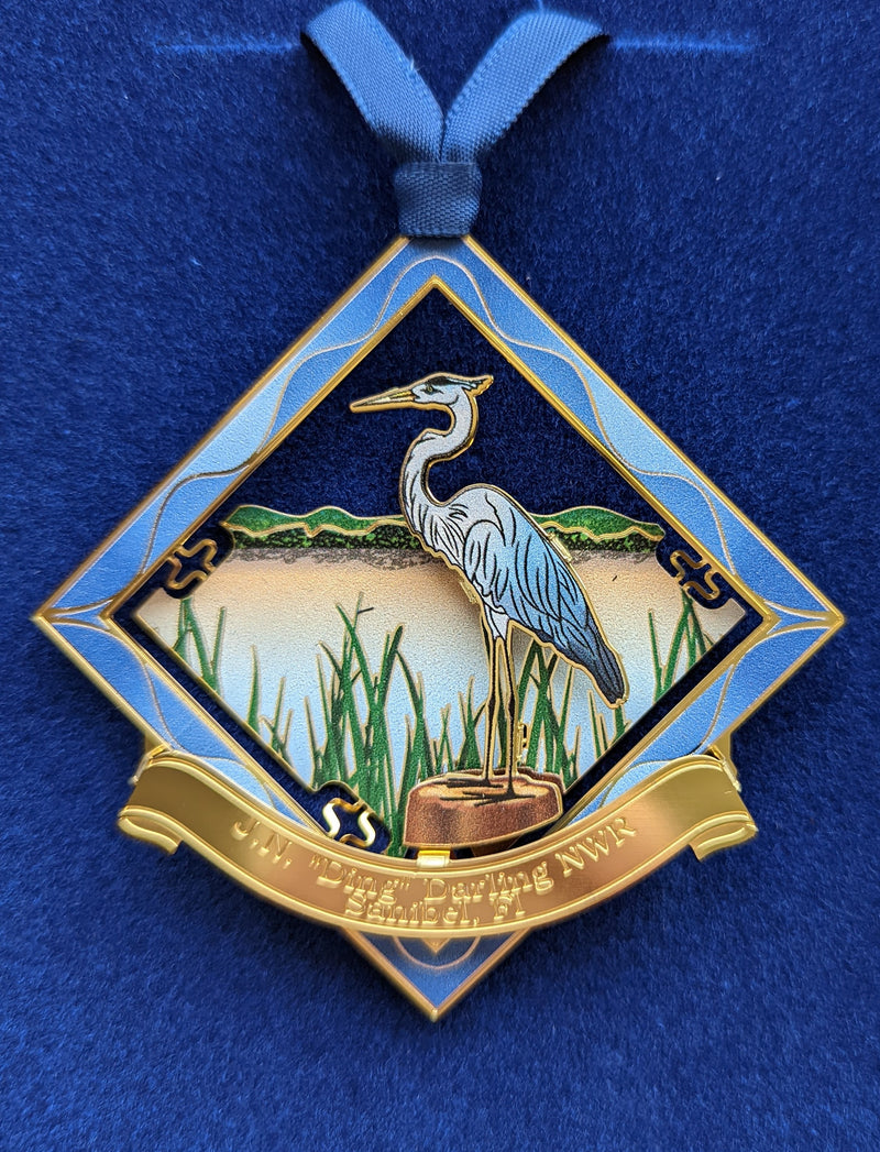 3-D Metal Ornament - "Ding" Darling Great Blue Heron
