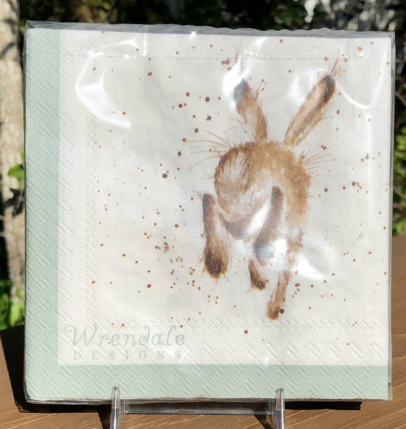 Whimsical Wildlife Paper Napkins - Hare-Brained - Two Sizes
