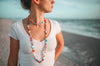 Mother of Pearl Single Strand Necklace - Multi-Color
