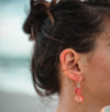 Mother of Pearl Drop Earring - Coral