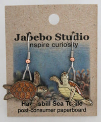 Recycled Hawksbill Sea Turtle Earrings