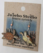 Recycled Hawksbill Sea Turtle Earrings