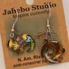 Recycled North American River Otter Earrings
