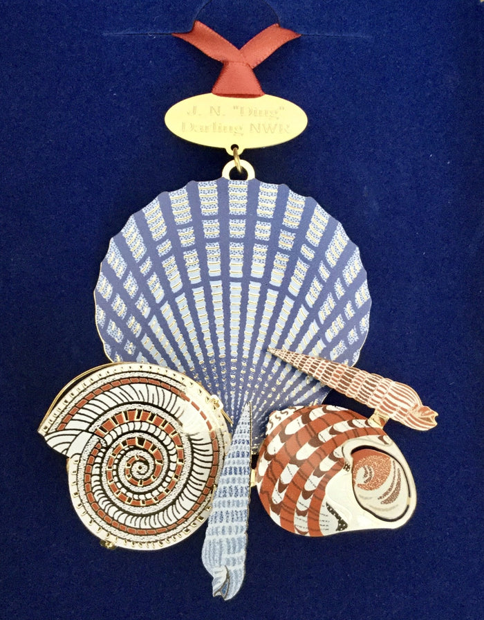 3-D Metal Ornament - Seashells on the Shore