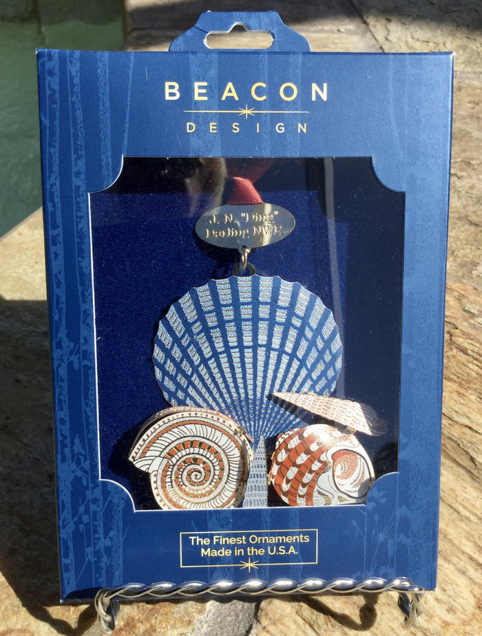 3-D Metal Ornament - Seashells on the Shore