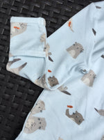 Footed Zip-front Romper - Otters