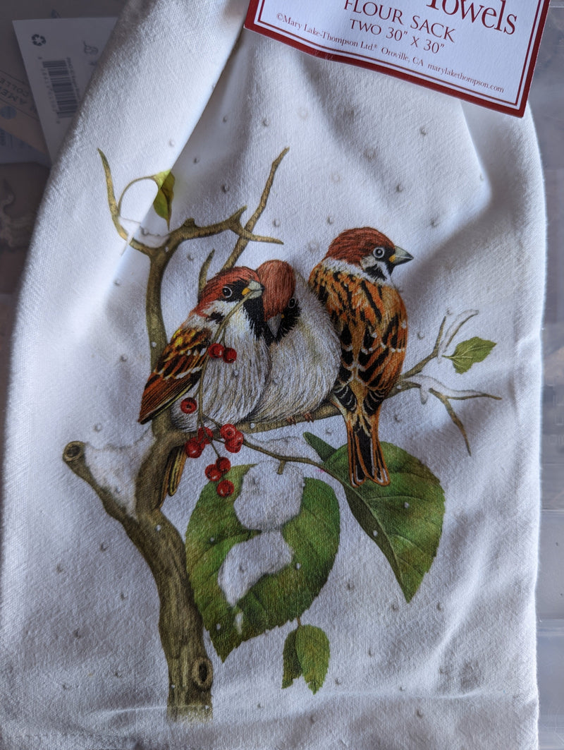 Kitchen Towels - Set of Two - Snow Birds