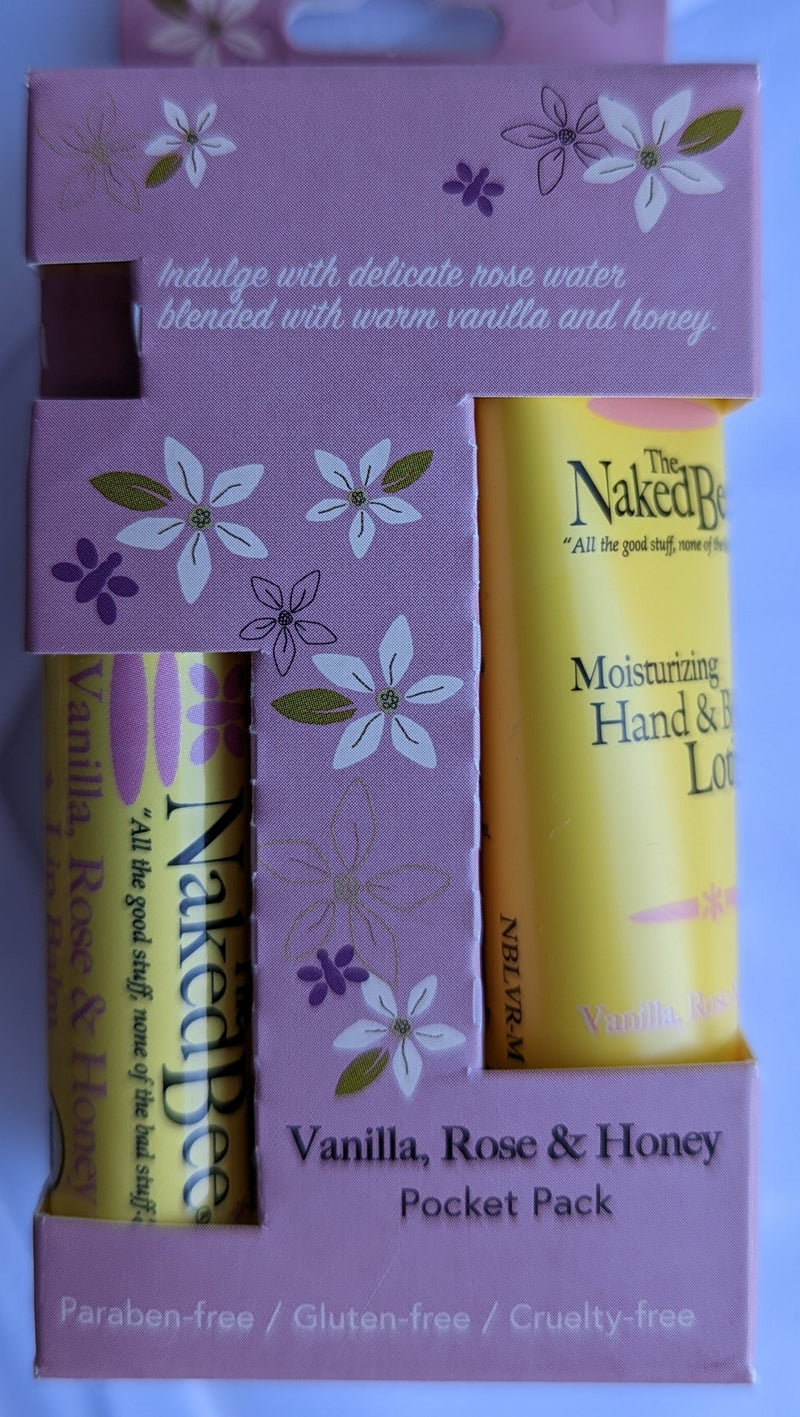 Vanilla, Rose, & Honey Pocket Pack - Naked Bee