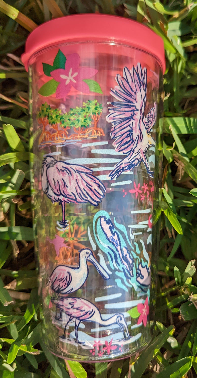 *NEW* Exclusive "Ding" Darling Spoonbill Tumbler with Lid - 16oz