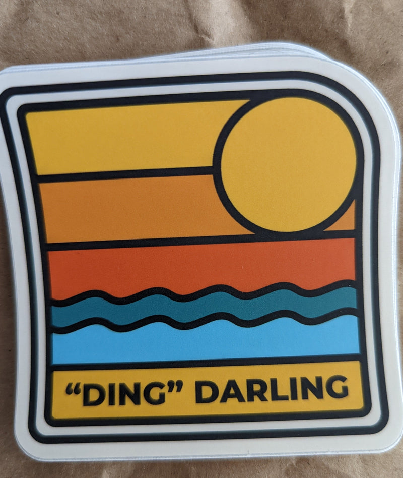 "Ding" Darling Wave Sunset Sticker