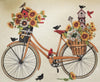 Canvas Zipper Pouch - Sunflower Bike - Vintage Design