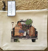 Canvas Zipper Pouch - Save the Bees Truck - Vintage Design