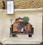 Canvas Zipper Pouch - Save the Bees Truck - Vintage Design