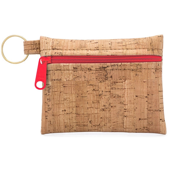 Rustic Cork Key Chain Zipper Pouch  - Natalie Therese