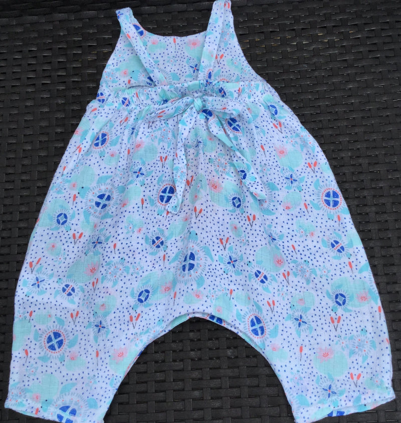 Tie Back Romper - Sea Turtles