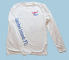 White Spoonbill Long Sleeve Crew Neck Sport Shirt - UPF 50