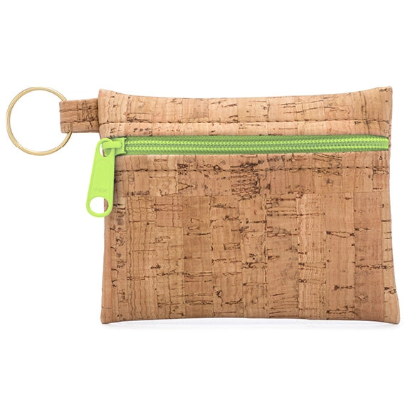 Rustic Cork Key Chain Zipper Pouch  - Natalie Therese