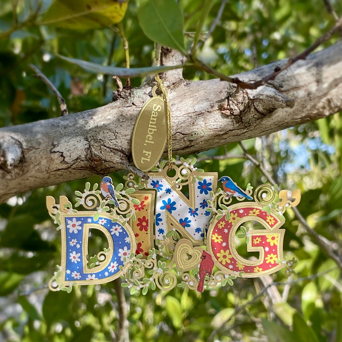 3-D Metal Ornament - "Ding" Letters