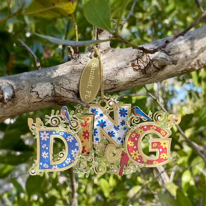 3-D Metal Ornament - "Ding" Letters