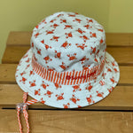 Kids Reversible Cotton Bucket Hat - Crabby - 2 sizes