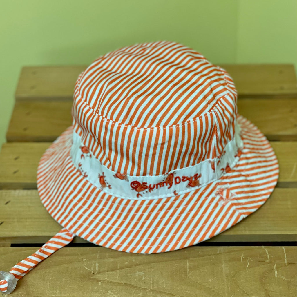 Kids Reversible Cotton Bucket Hat - Crabby - 2 sizes