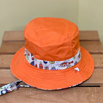 Kids Reversible Cotton Bucket Hat - Happy Fish - 2 sizes